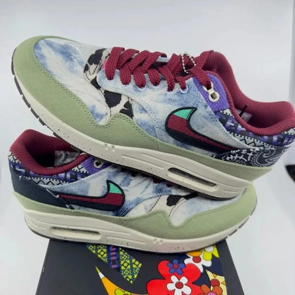 NEW Nike Air Max 1 SP Concepts Mellow Sneaker Shoes Oil Green Multi Color-Sail 9 main image 7